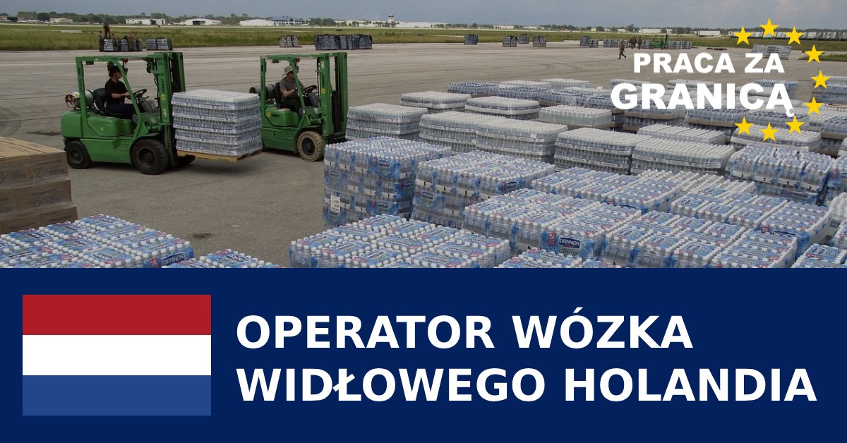 Holandia operator wózka widłowego